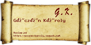 Góczán Károly névjegykártya